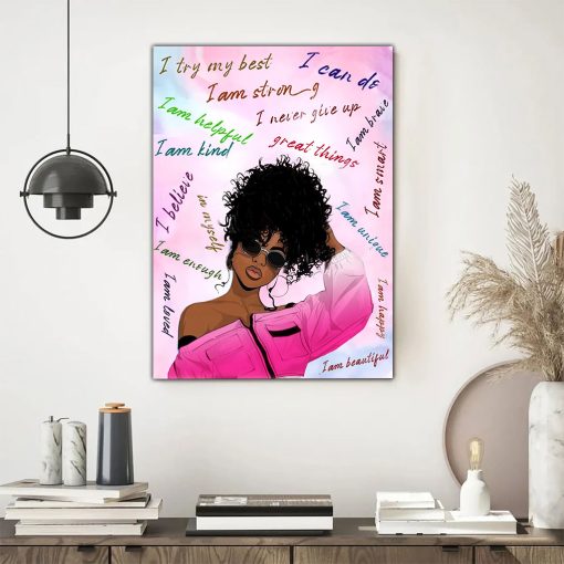 Black Girl Canvas QFKH170501