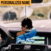 Personalized Name Black Girl Car Ornament HXDT200601