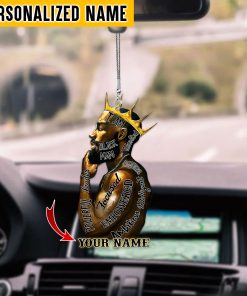 Personalized Name Black King Car Ornament QFHM210604