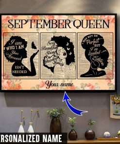 Personalized Name September Queen Canvas QFMM280309